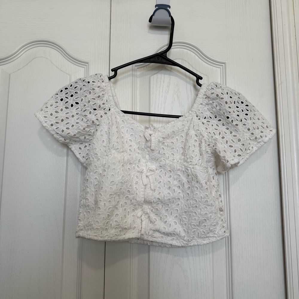 White Eyelet Zara Kids Top